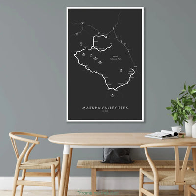 Trail Poster of Markha Valley Trek - Grey Mockup