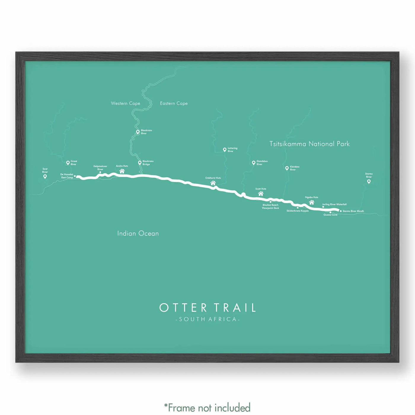 Trail Poster of Otter Trail - Teal