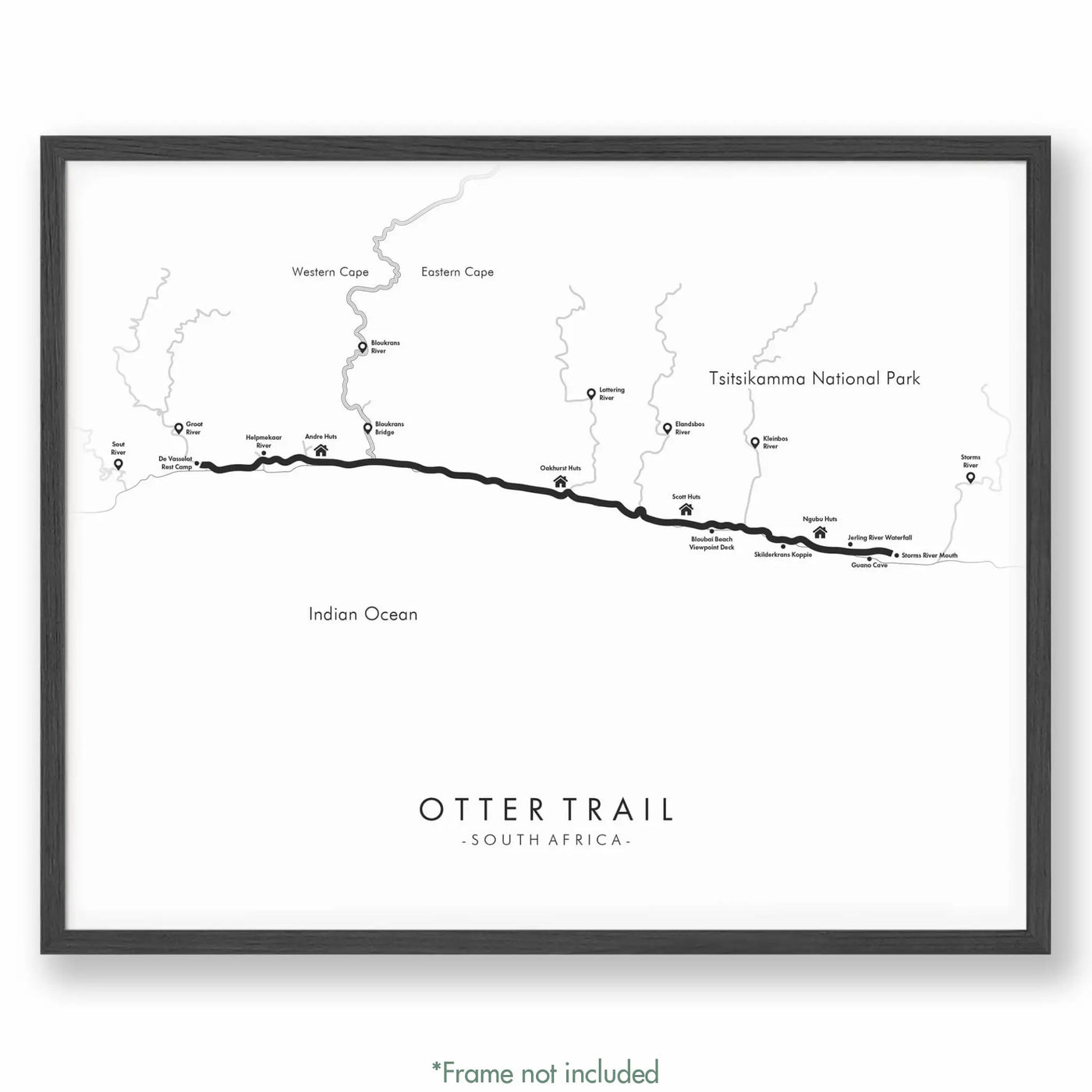 Trail Poster of Otter Trail - White