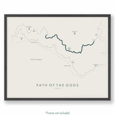 Trail Poster of Path of the Gods - Beige