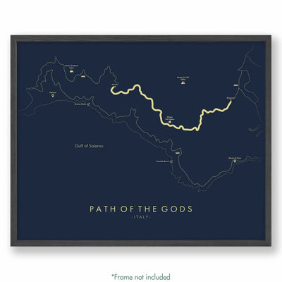 Trail Poster of Path of the Gods - Blue