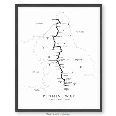 Trail Poster of Pennine Way - White