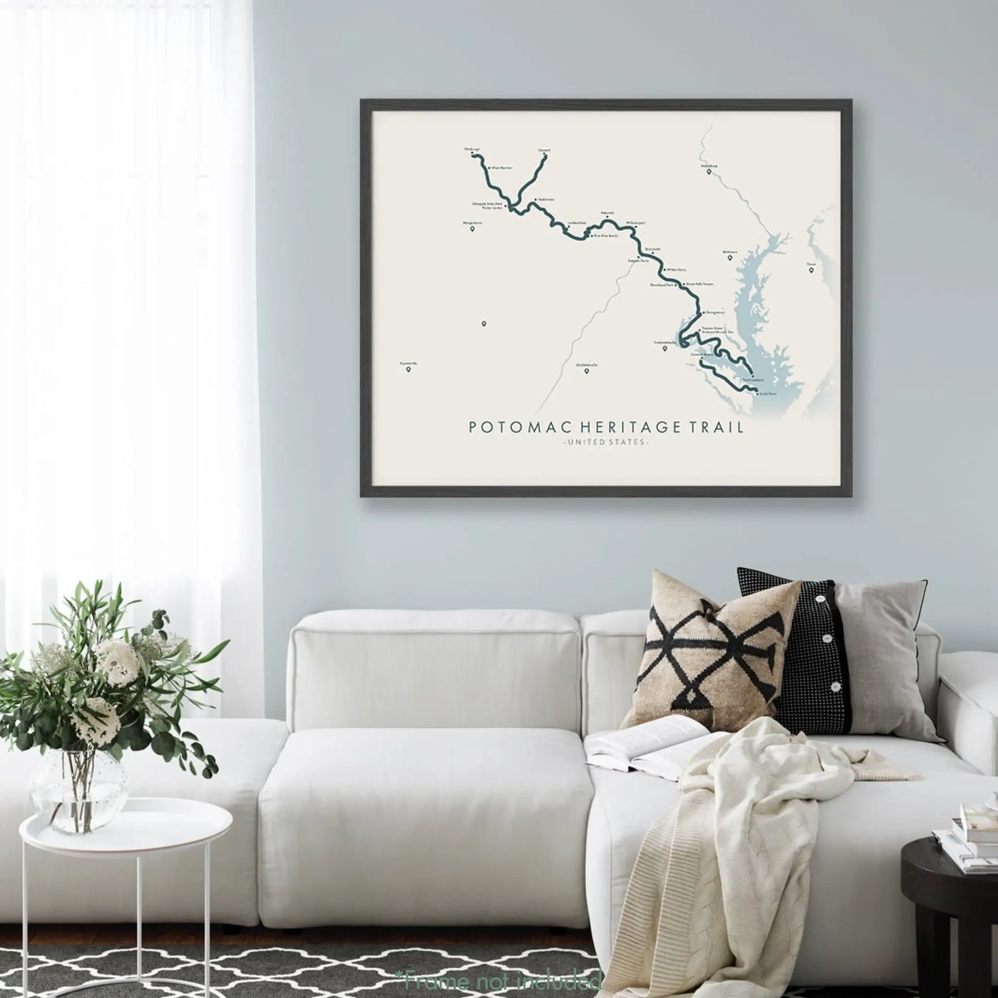 Trail Poster of Potomac Heritage Trail - Beige Mockup