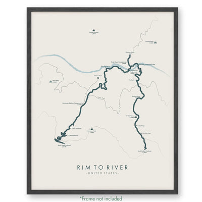 Trail Poster of Rim To River - Havasupai - Beige