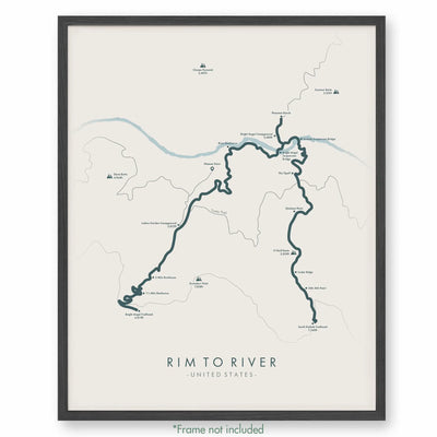 Trail Poster of Rim To River - Beige