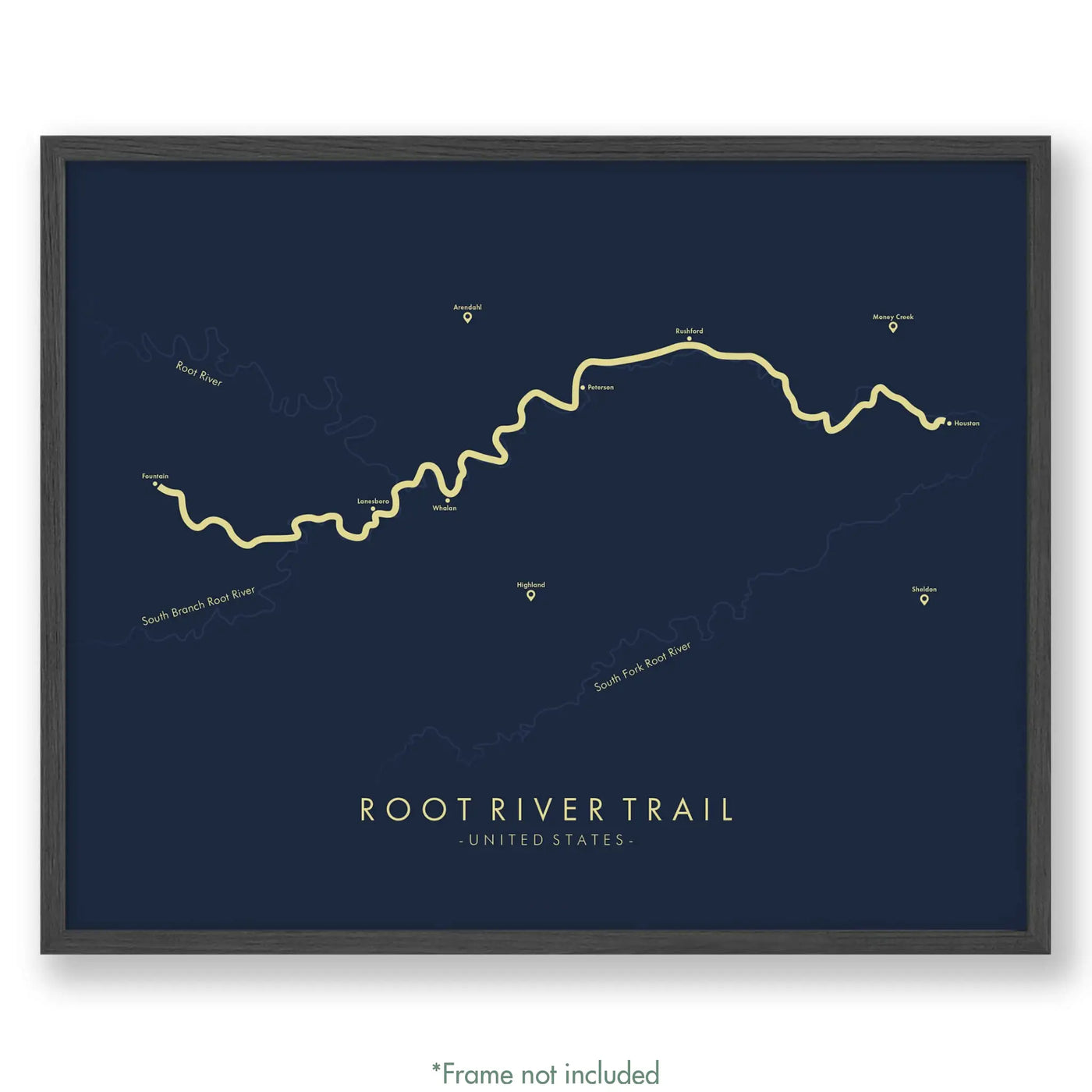 Trail Poster of Root River Trail - Blue