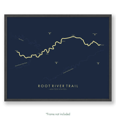 Trail Poster of Root River Trail - Blue