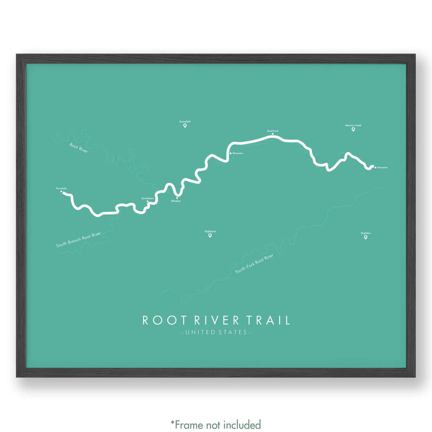 Root River Sticker Root River Trail Map | Root River Trail Poster | Tell Your Trail