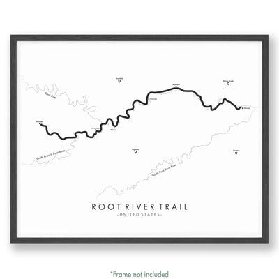 Trail Poster of Root River Trail - White