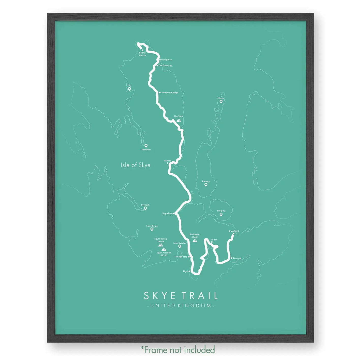Trail Poster of Skye Trail - Teal