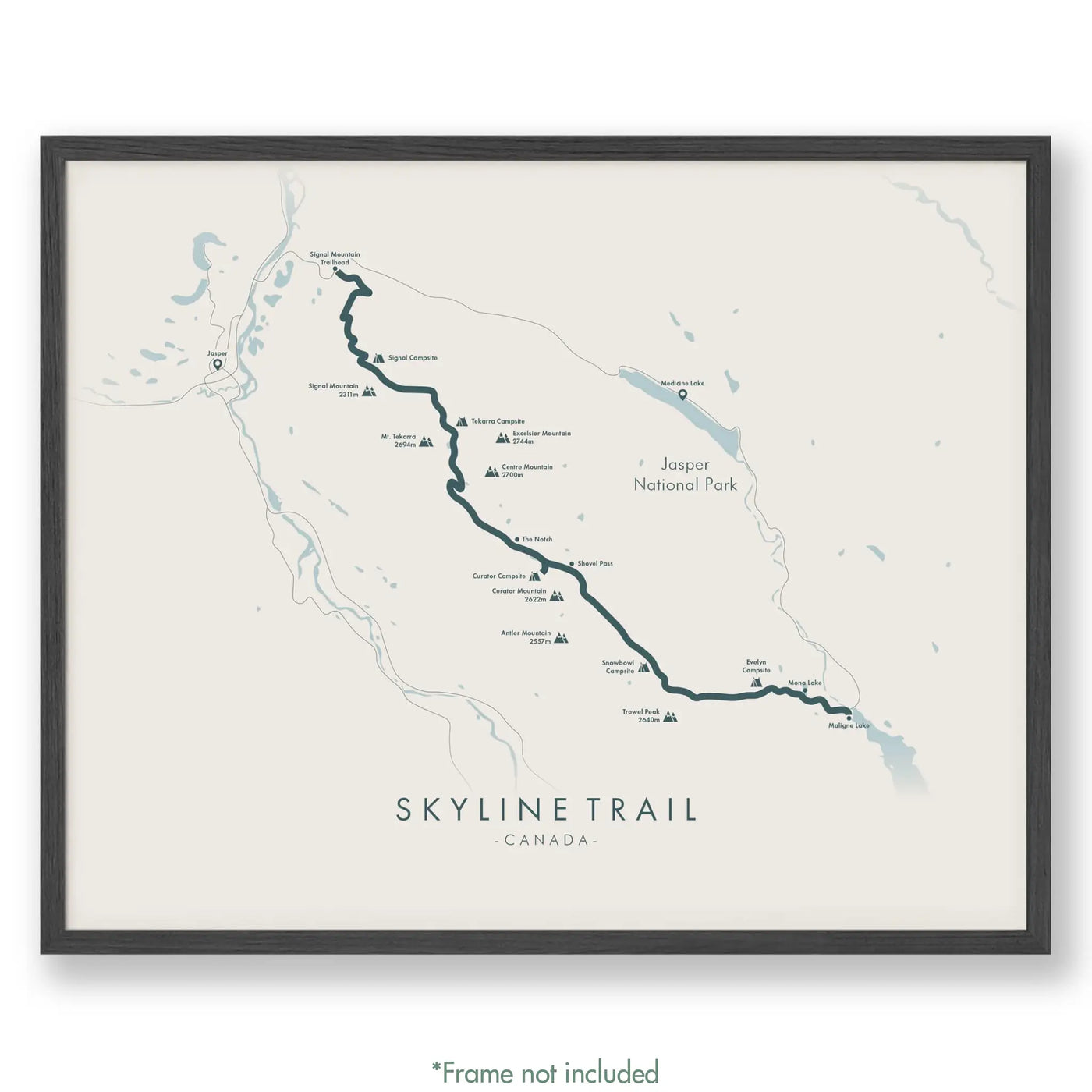 Trail Poster of Skyline Trail - Beige