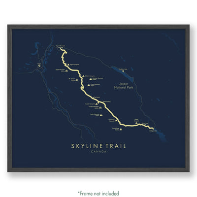 Trail Poster of Skyline Trail - Blue