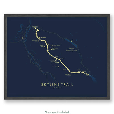 Trail Poster of Skyline Trail - Blue