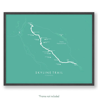 Trail Poster of Skyline Trail - Teal