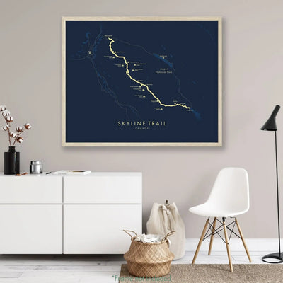 Trail Poster of Skyline Trail - Blue Mockup