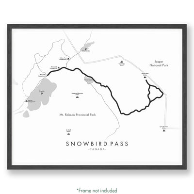 Trail Poster of Snowbird Pass - White