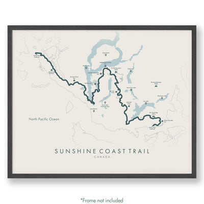 Trail Poster of Sunshine Coast Trail - Beige