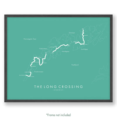 Trail Poster of The Long Crossing - Teal