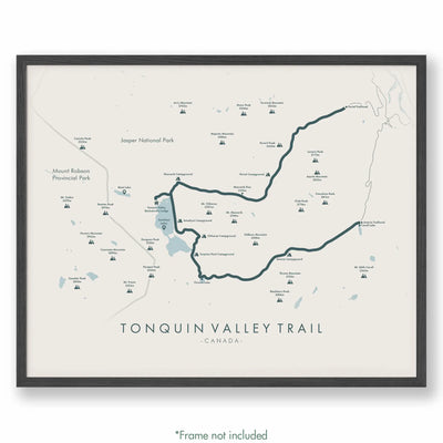 Trail Poster of Tonquin Valley Trail - Beige