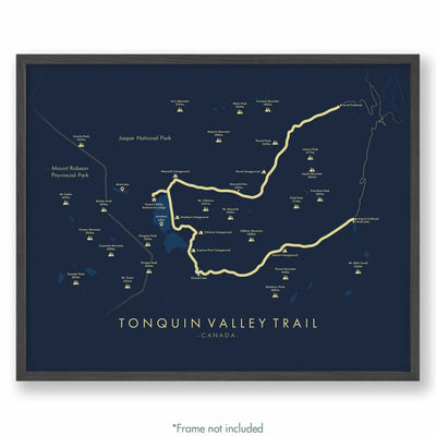 Trail Poster of Tonquin Valley Trail - Blue
