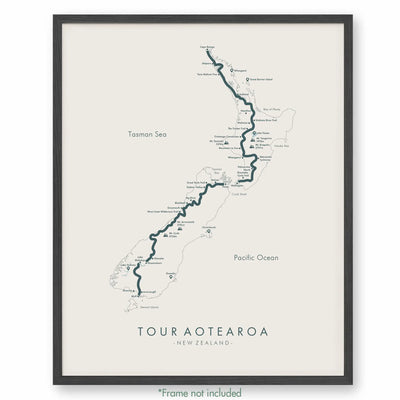 Trail Poster of Tour Aotearoa - Beige