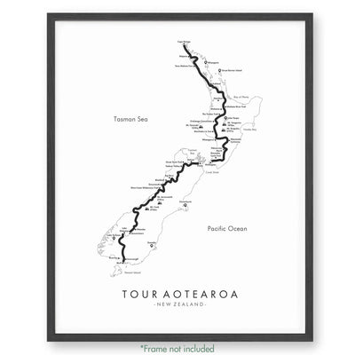 Trail Poster of Tour Aotearoa - White