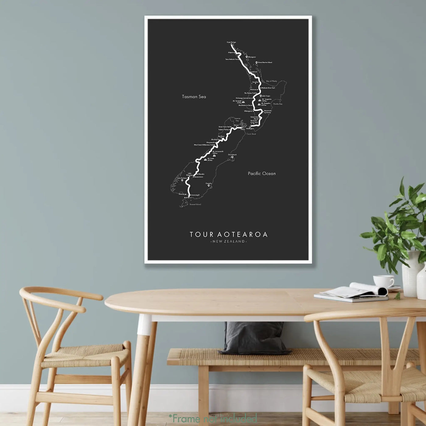 Trail Poster of Tour Aotearoa - Grey Mockup
