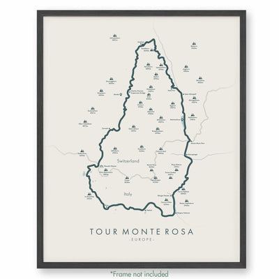 Trail Poster of Tour Monte Rosa - Beige
