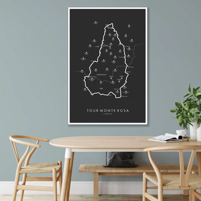 Trail Poster of Tour Monte Rosa - Grey Mockup