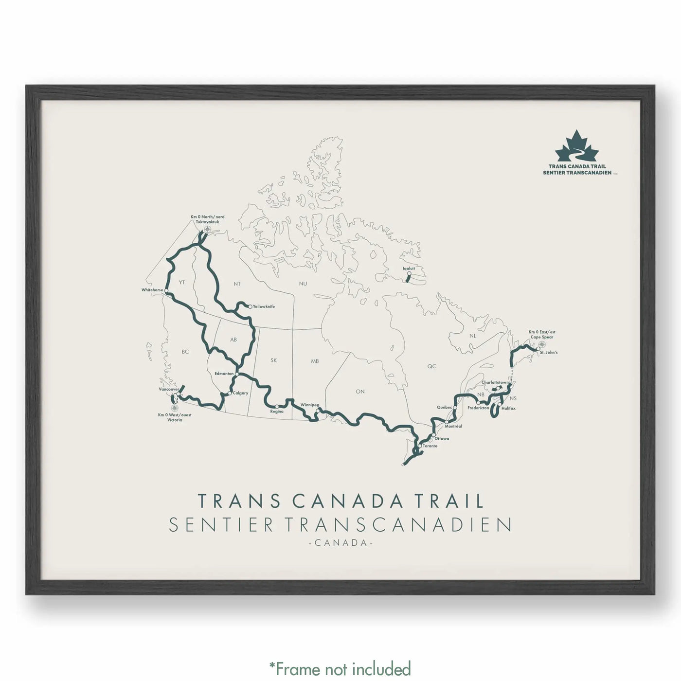 Trail Poster of Trans Cananda Trail - Beige