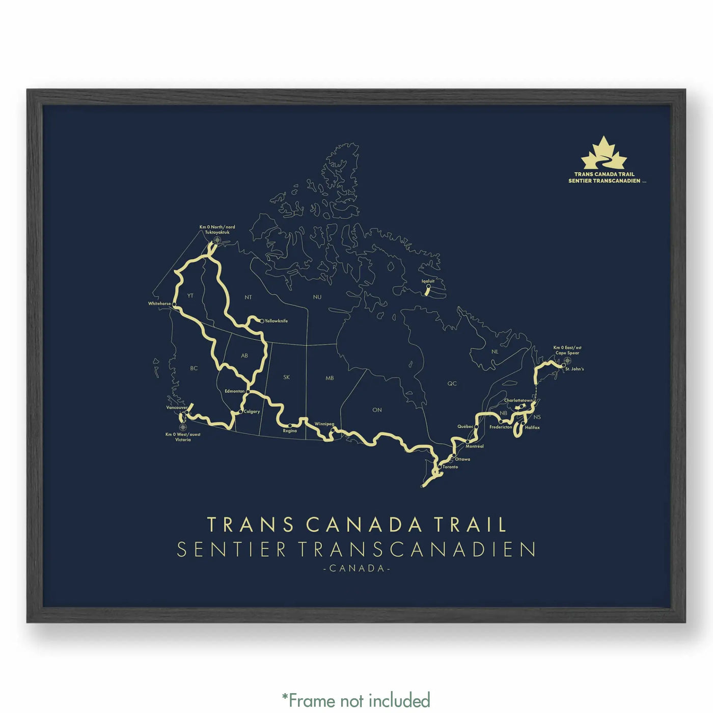 Trail Poster of Trans Cananda Trail - Blue
