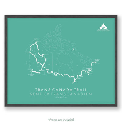 Trail Poster of Trans Cananda Trail - Teal