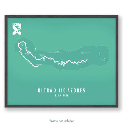 Trail Poster of Ultra X 110 Azores - Teal