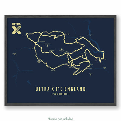 Trail Poster of Ultra X - England 110 - Blue