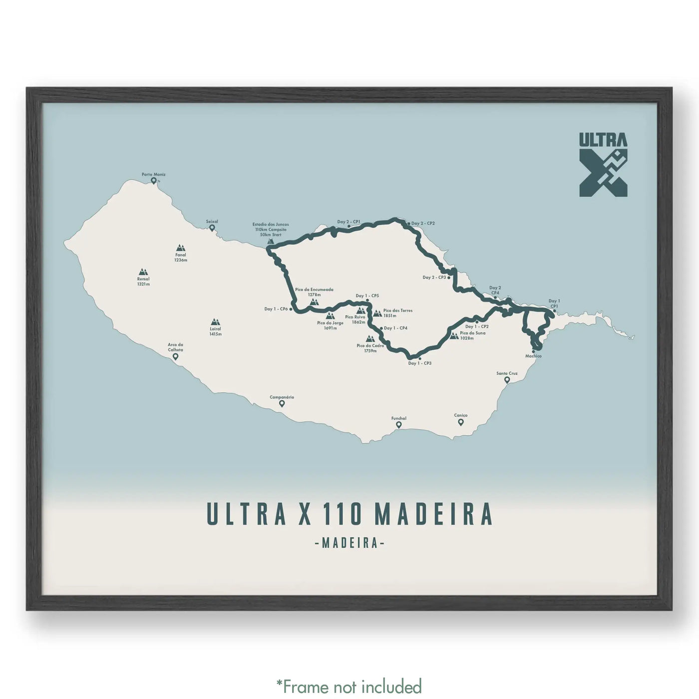 Trail Poster of Ultra X - Madeira 110 - Beige