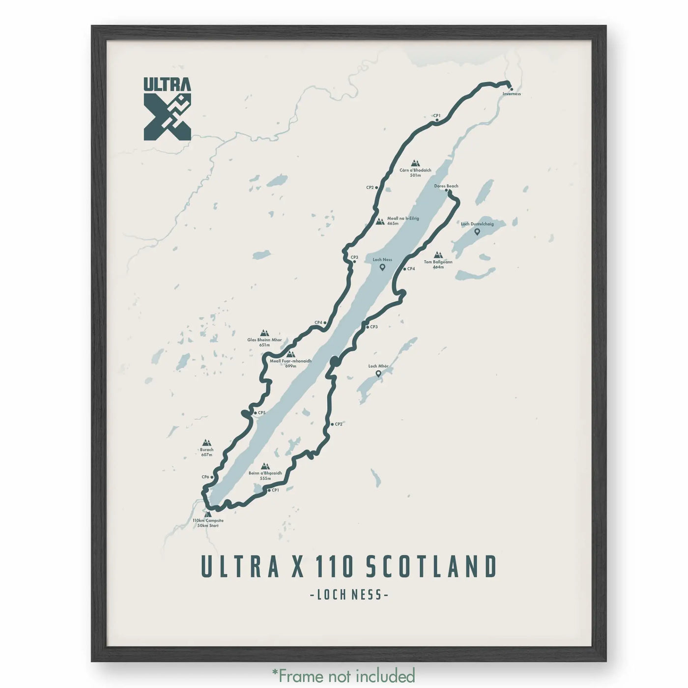 Trail Poster of Ultra X - Scotland 110 - Beige