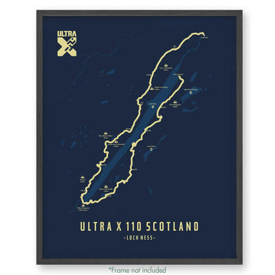 Trail Poster of Ultra X - Scotland 110 - Blue