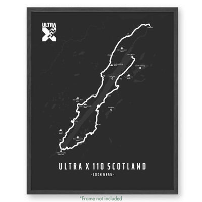 Trail Poster of Ultra X - Scotland 110 - Grey