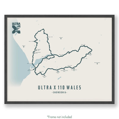 Trail Poster of Ultra X - Wales 110 - Beige