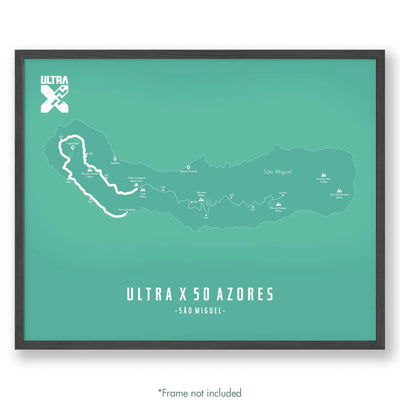 Trail Poster of Ultra X 50 Azores - Teal