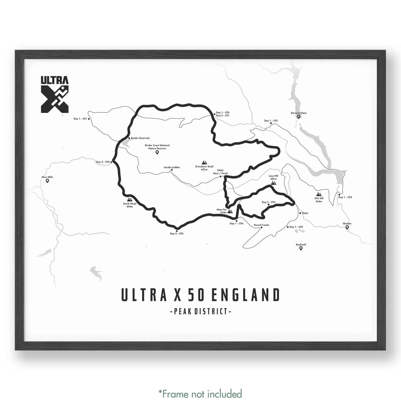 Trail Poster of Ultra X - England 50 - White