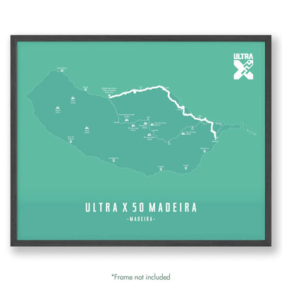 Trail Poster of Ultra X - Madeira 50 - Teal