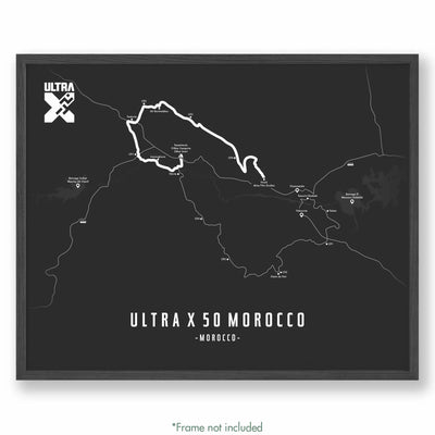 Trail Poster of Ultra X - Morocco 50 - Grey