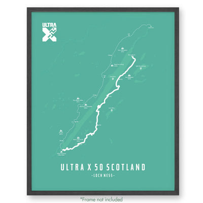 Ultra X 50 Scotland Poster 12 X 16 / Teal Matte