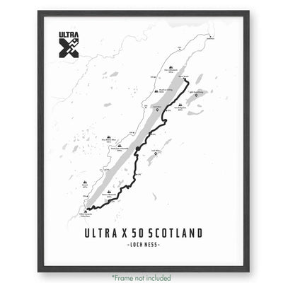 Trail Poster of Ultra X - Scotland 50 - White