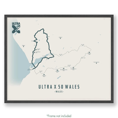 Trail Poster of Ultra X - Wales 50 - Beige