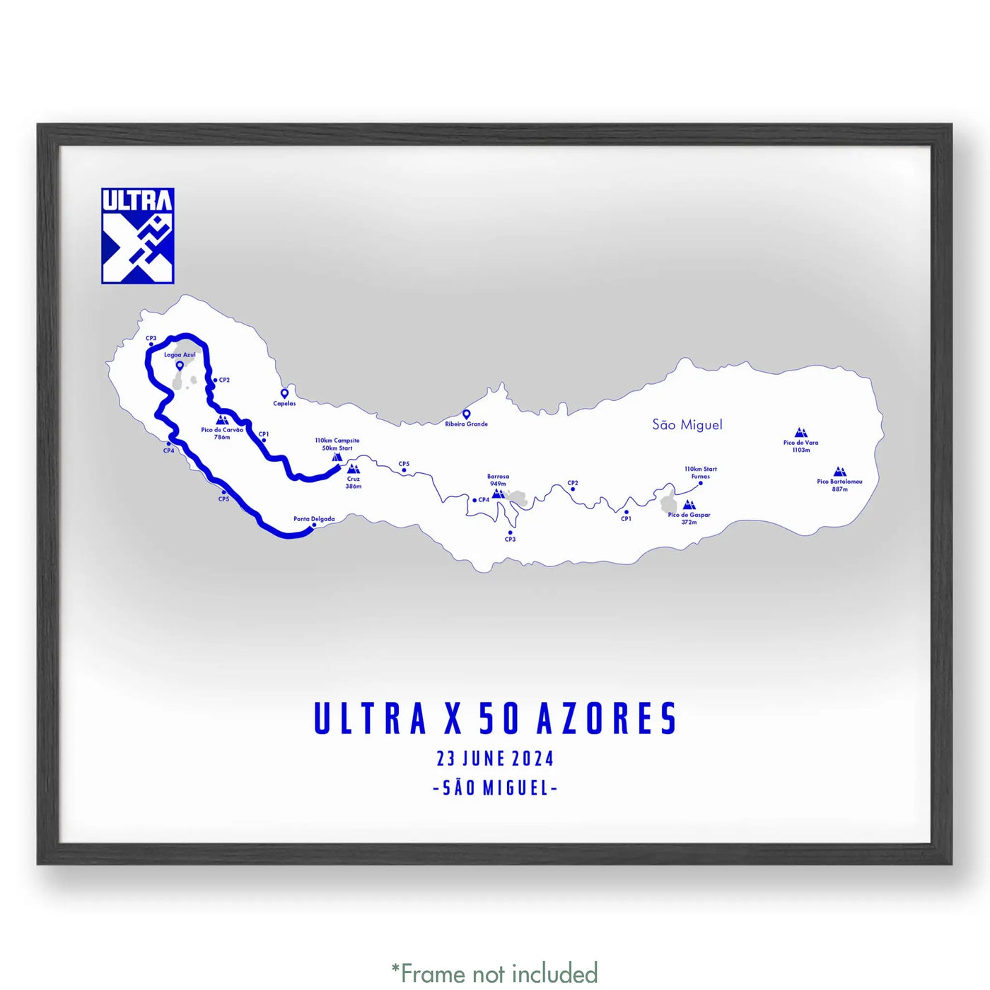 Ultra X Azores 12’’ X 16’’ / 50Km | 2024 Poster