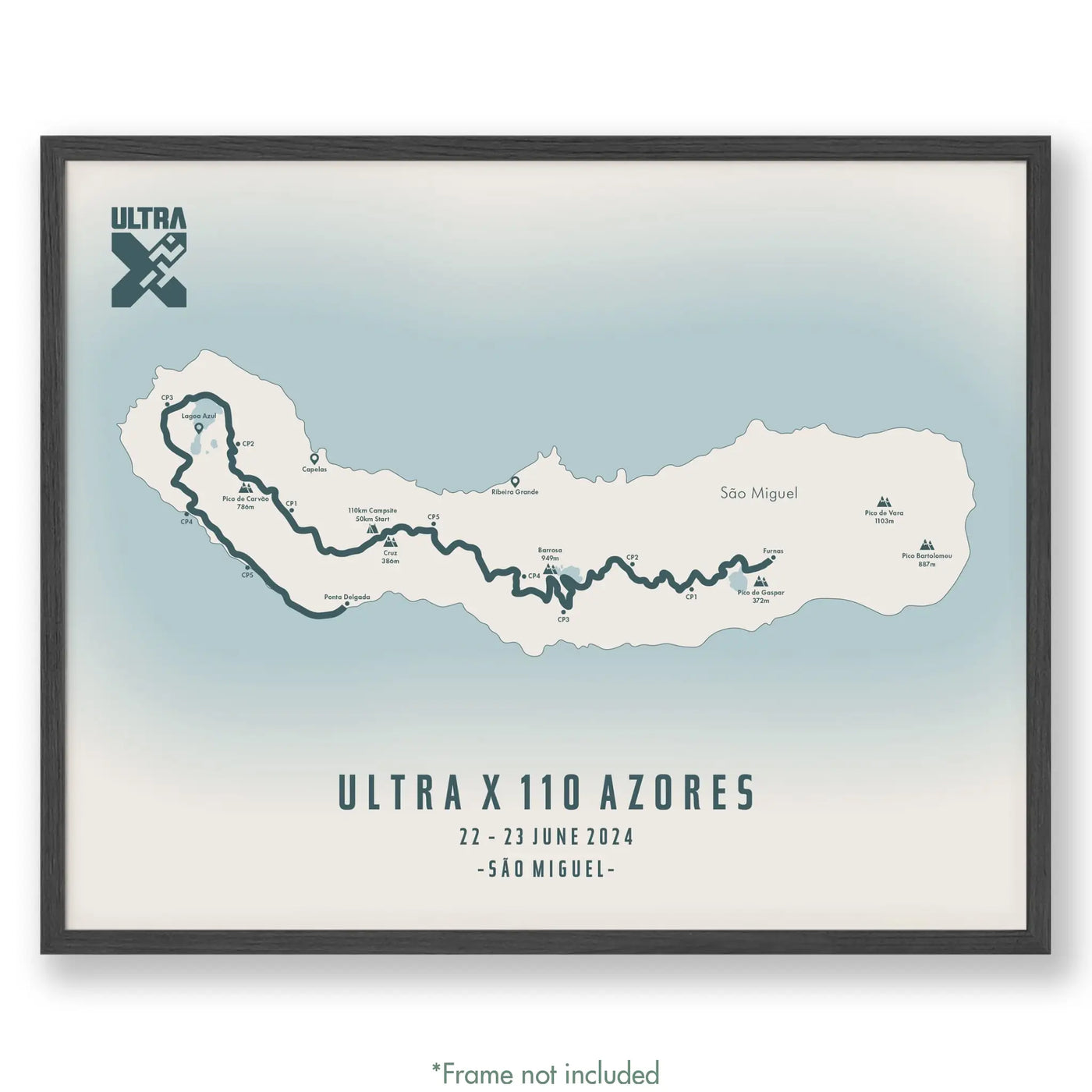 Trail Poster of Ultra X 110 Azores - Beige