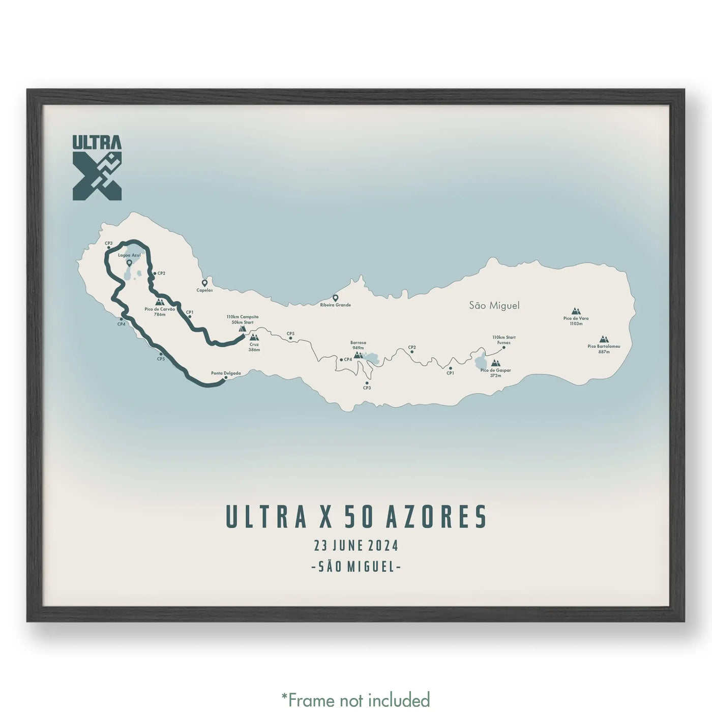 Ultra X Azores 12’’ X 16’’ / Beige 50Km | 2024 Poster