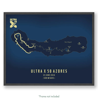 Ultra X Azores 12’’ X 16’’ / Blue 50Km | 2024 Poster